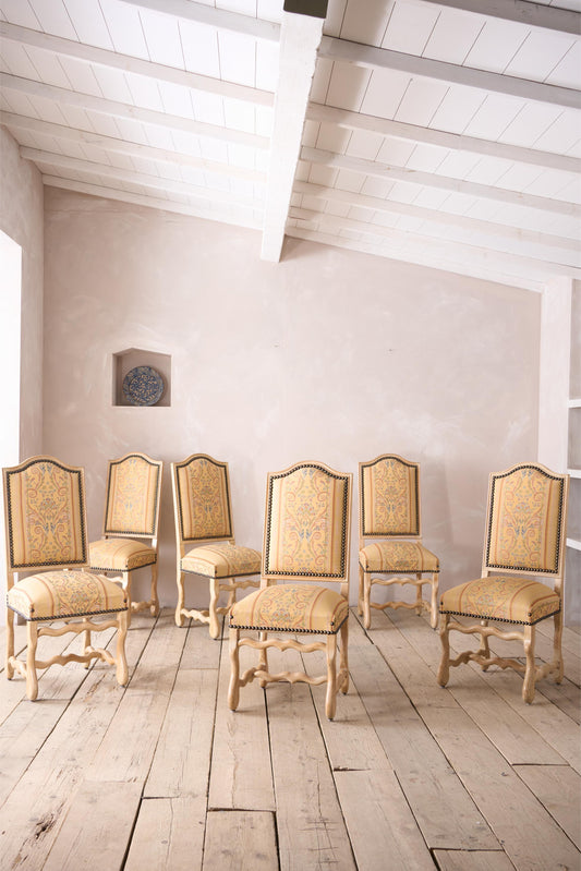 Set of 6 20th century Os De Mouton Dining chairs
