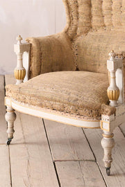 Pair of 19th century Painted fishtail armchairs