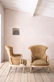 Pair of 19th century Painted fishtail armchairs