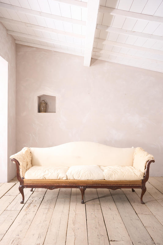 20th century Georgian style Camel backed sofa