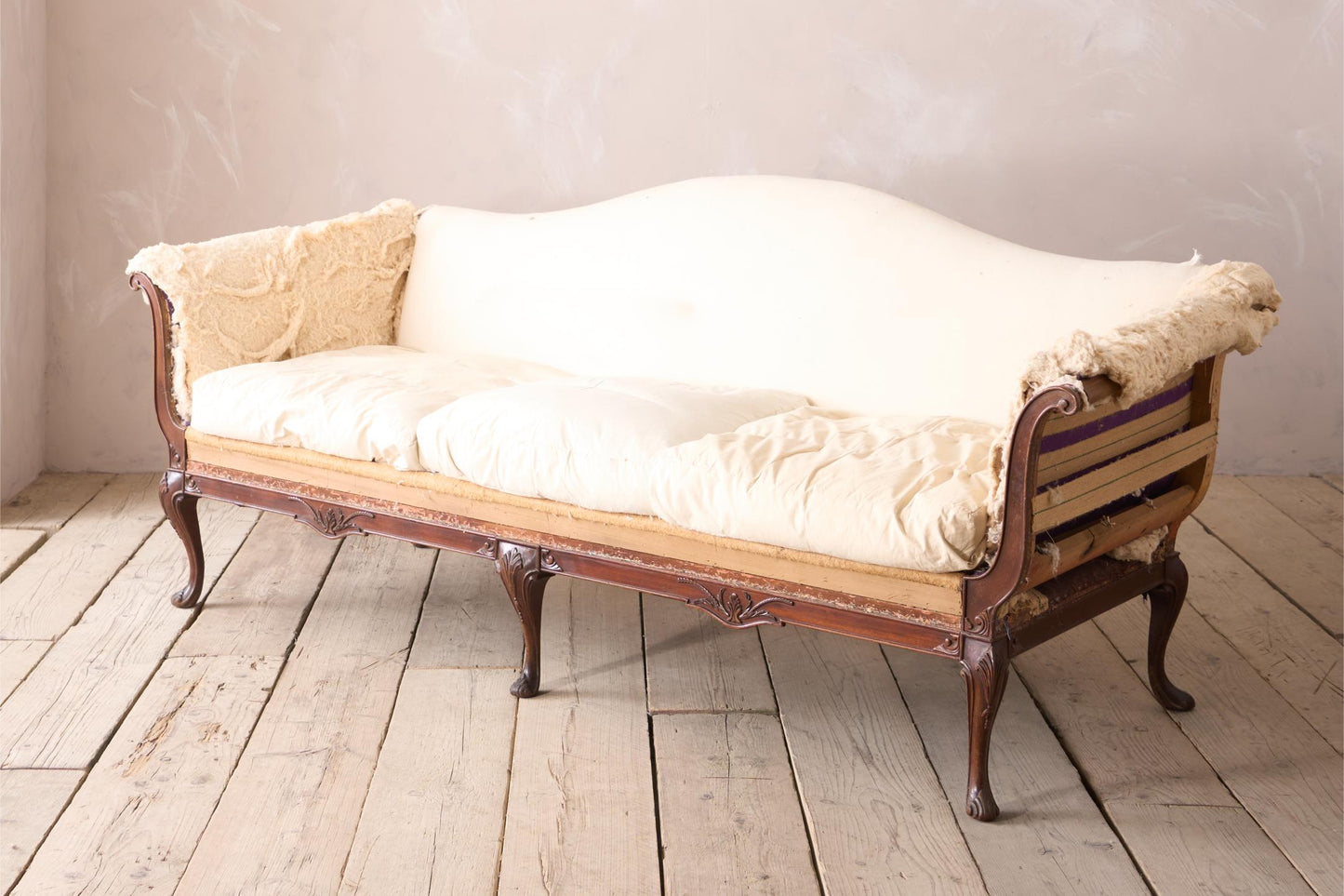 20th century Georgian style Camel backed sofa