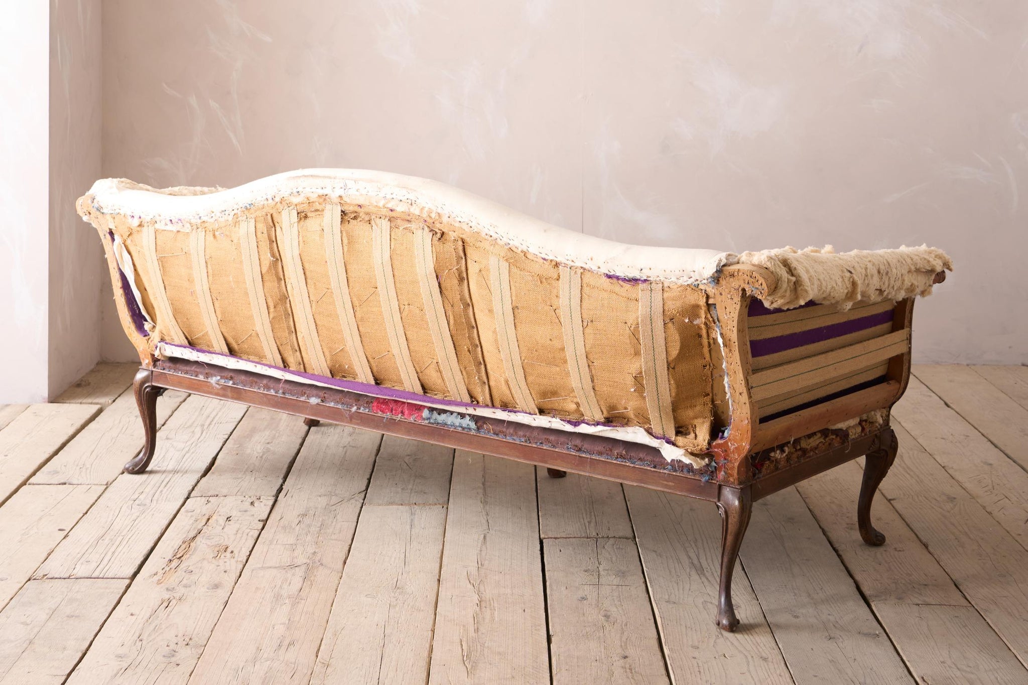 20th century Georgian style Camel backed sofa
