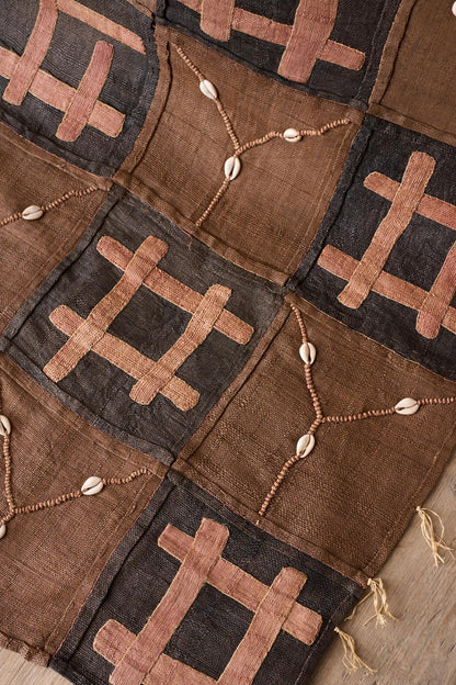 20th century African Kuba cloth from the Congo - Sea shells