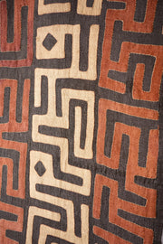 20th century African Kuba cloth from the Congo - Red and black - TallBoy Interiors