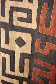20th century African Kuba cloth from the Congo - Red and black - TallBoy Interiors