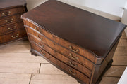 Pair of 1920's Serpentine fronted mahogany Jewellers chest of drawers