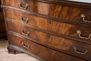 Pair of 1920's Serpentine fronted mahogany Jewellers chest of drawers