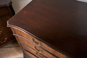 Pair of 1920's Serpentine fronted mahogany Jewellers chest of drawers