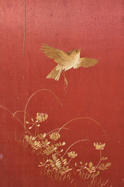 19th century Chinese silk two panel screen - TallBoy Interiors