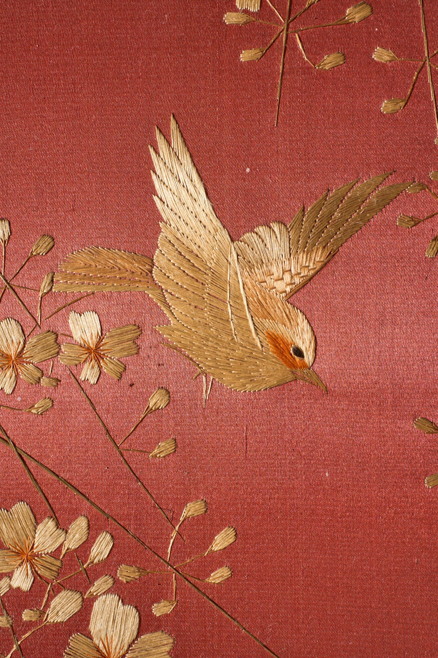 19th century Chinese silk two panel screen