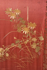 19th century Chinese silk two panel screen - TallBoy Interiors