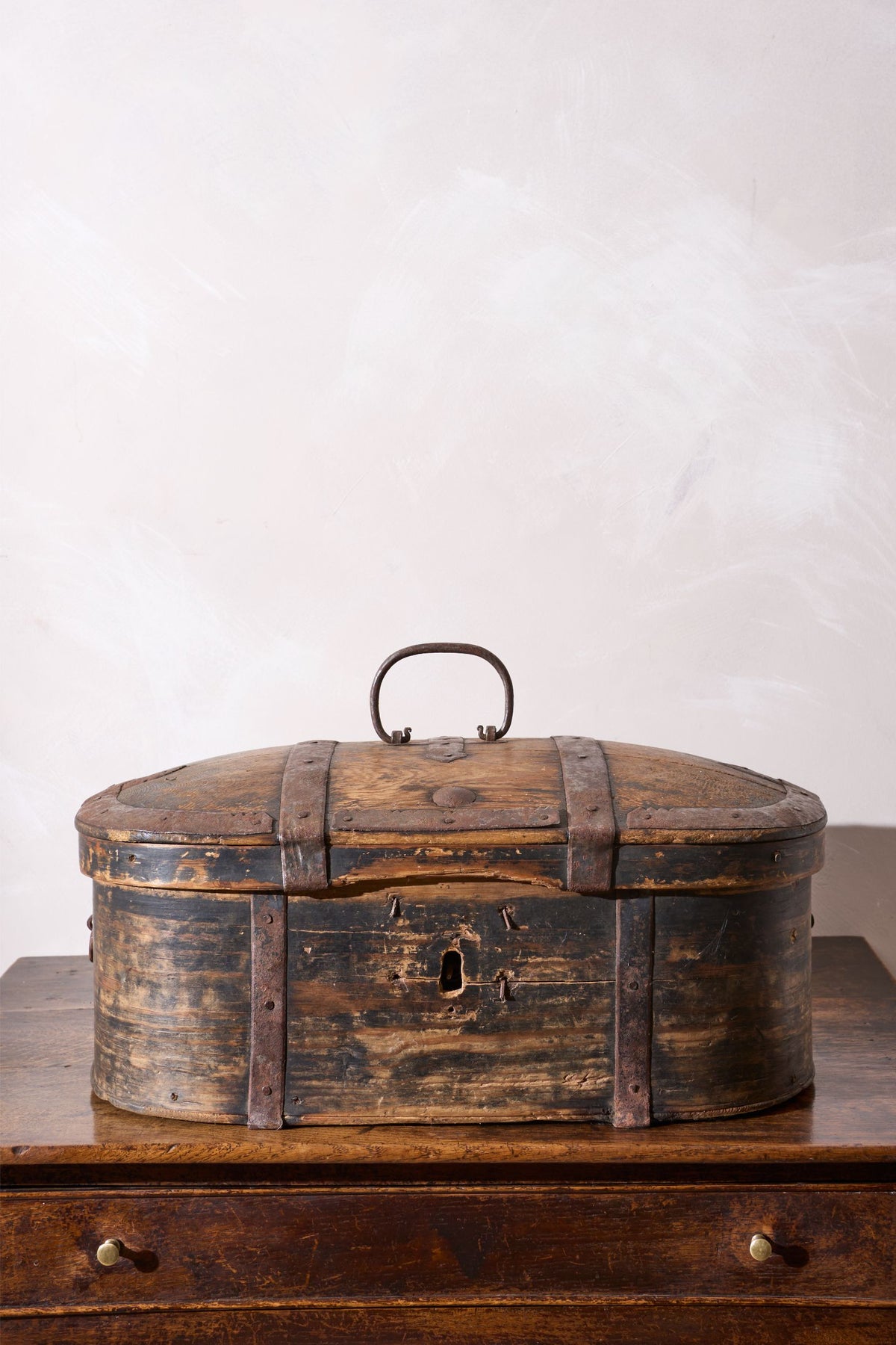 18th Century Swedish folk art marriage box - Patinated - TallBoy Interiors