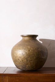 19th century Solid brass Indian vase - TallBoy Interiors