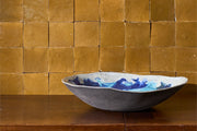 20th century Studio pottery bowl - Blue waves - TallBoy Interiors