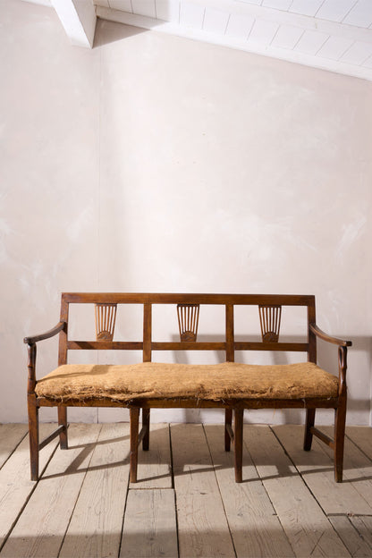19th century Neoclassical Italian hall bench - 3 seater