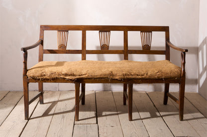 19th century Neoclassical Italian hall bench - 3 seater