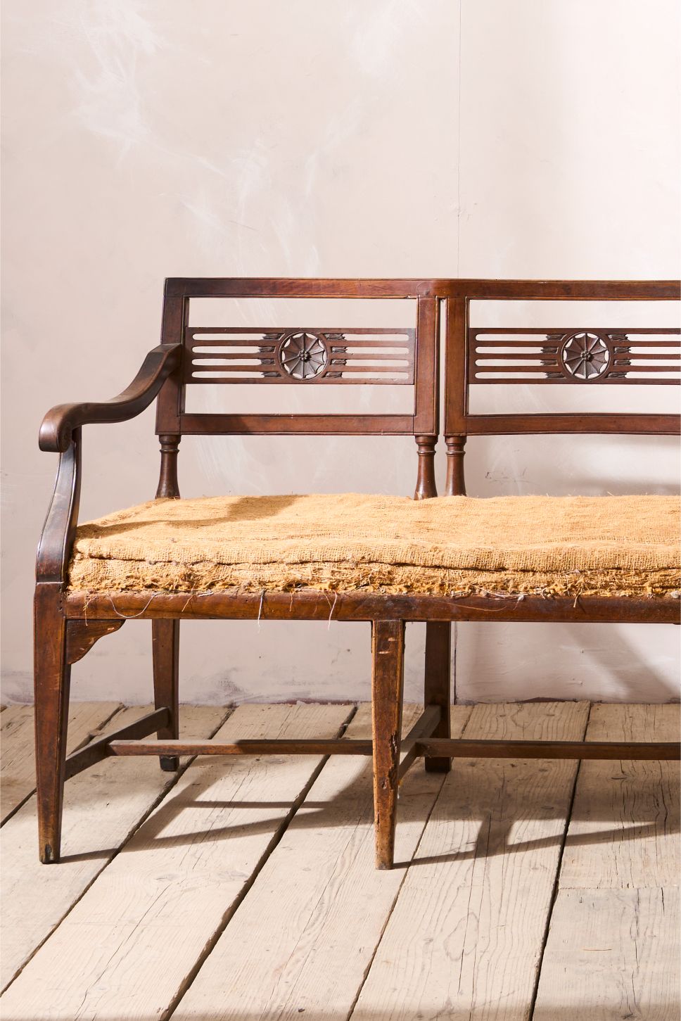 19th Century Neoclassical Italian hall bench - 4 seater - TallBoy Interiors