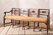 19th Century Neoclassical Italian hall bench - 4 seater - TallBoy Interiors