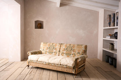Early 20th century country house square back sofa