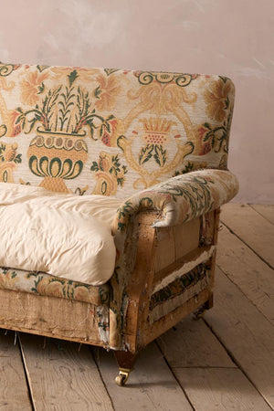 Early 20th century country house square back sofa