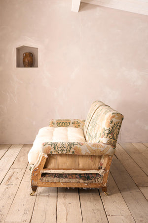 Early 20th century country house square back sofa