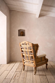 Victorian wingback armchair with cabriole legs by John Reid & Sons