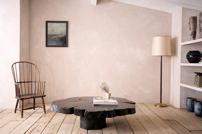 20th century Wabi sabi ebonised naturalistic coffee table