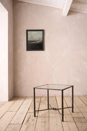 Mid century hand beaten metal side table - TallBoy Interiors