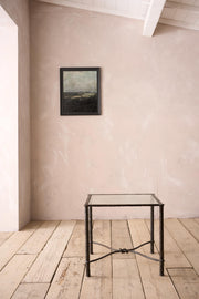 Mid century hand beaten metal side table - TallBoy Interiors