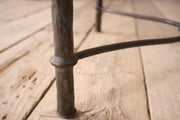 Mid century hand beaten metal side table - TallBoy Interiors