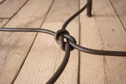 Mid century hand beaten metal side table - TallBoy Interiors