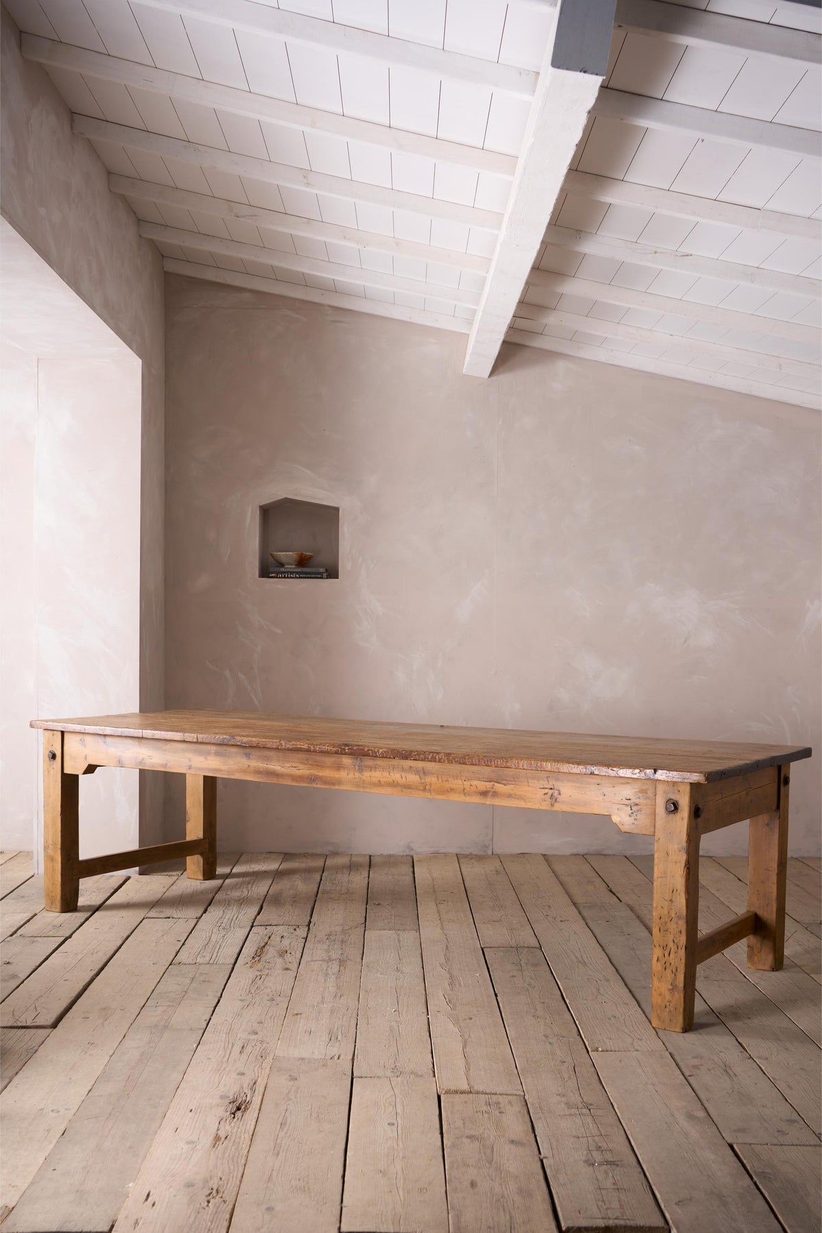 HUGE 19th century Pine and Elm dining table - TallBoy Interiors