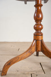 18th Century oak and elm tilt top wine table