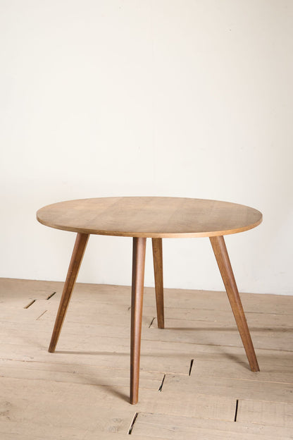 Mid century oak veneered circular table