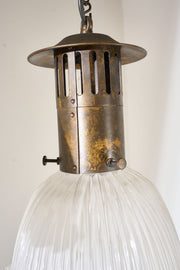 Trio of 20th century Holophane pendant lights - TallBoy Interiors