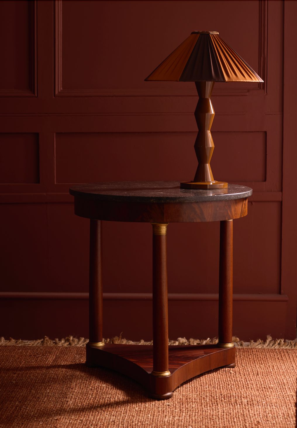 The Fitz hand-turned Wood Bronze Table Lamp - TallBoy Interiors