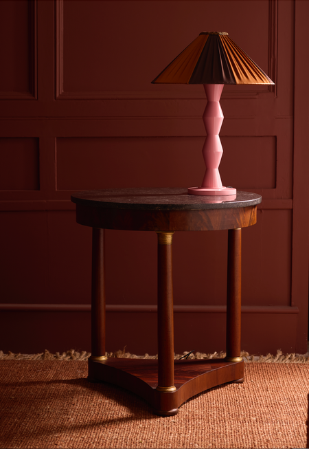 The Fitz Hand-Turned Wood Rose Table Lamp - TallBoy Interiors
