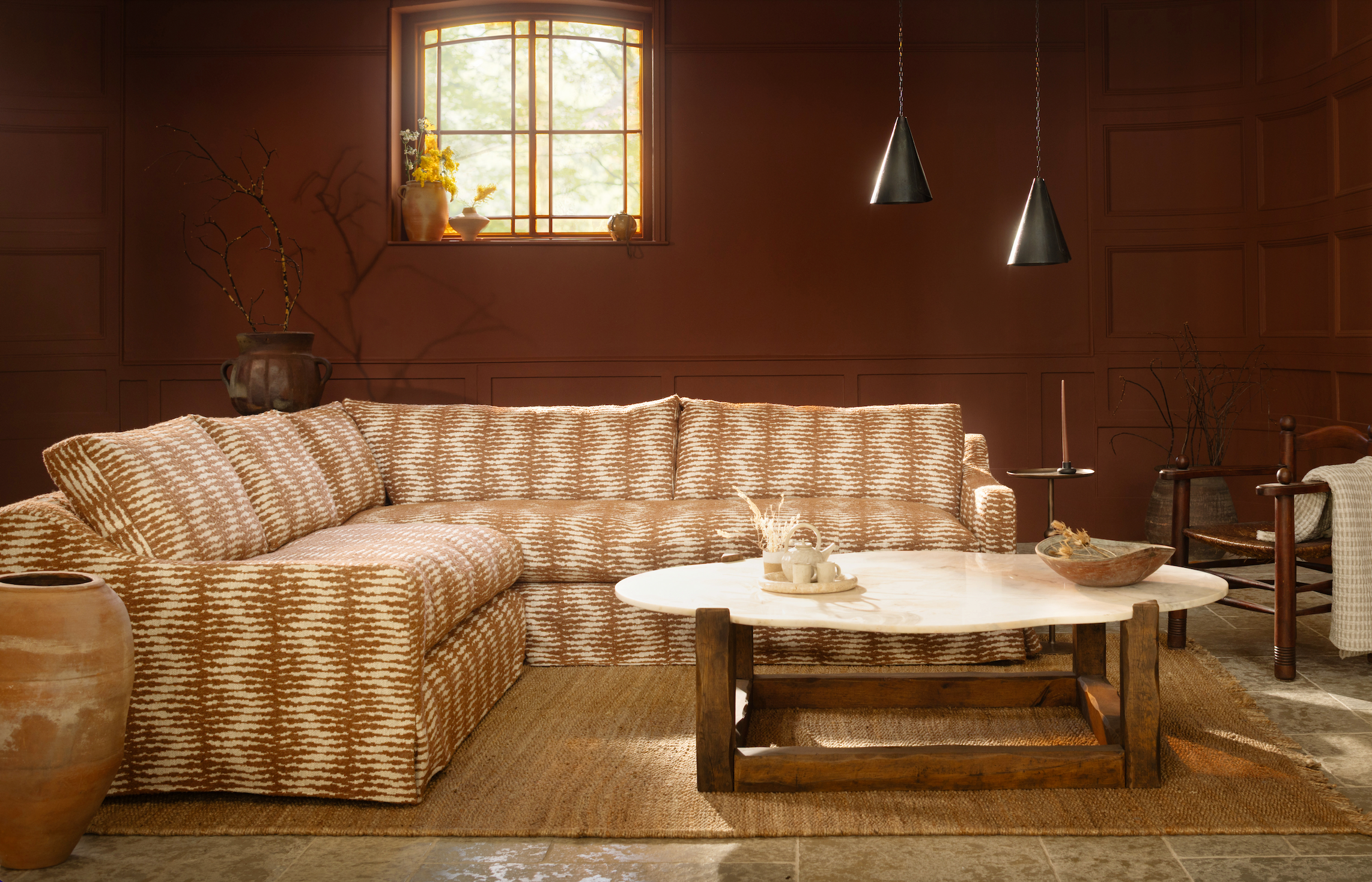 The 'Conrad' L Shaped skirted Sofa - TallBoy Interiors