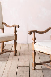 Pair of 19th century French open armchairs - TallBoy Interiors