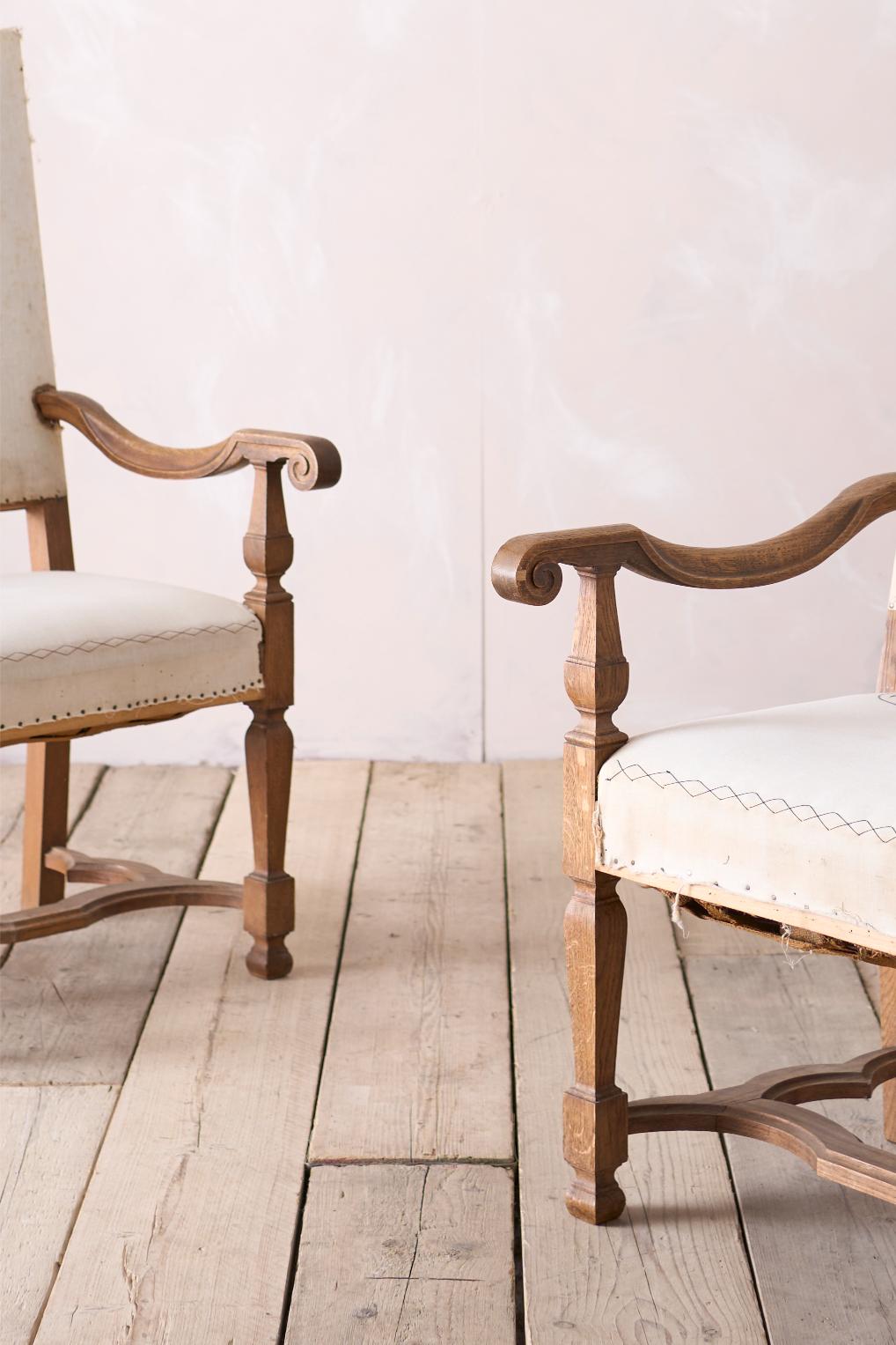 Pair of 19th century French open armchairs - TallBoy Interiors