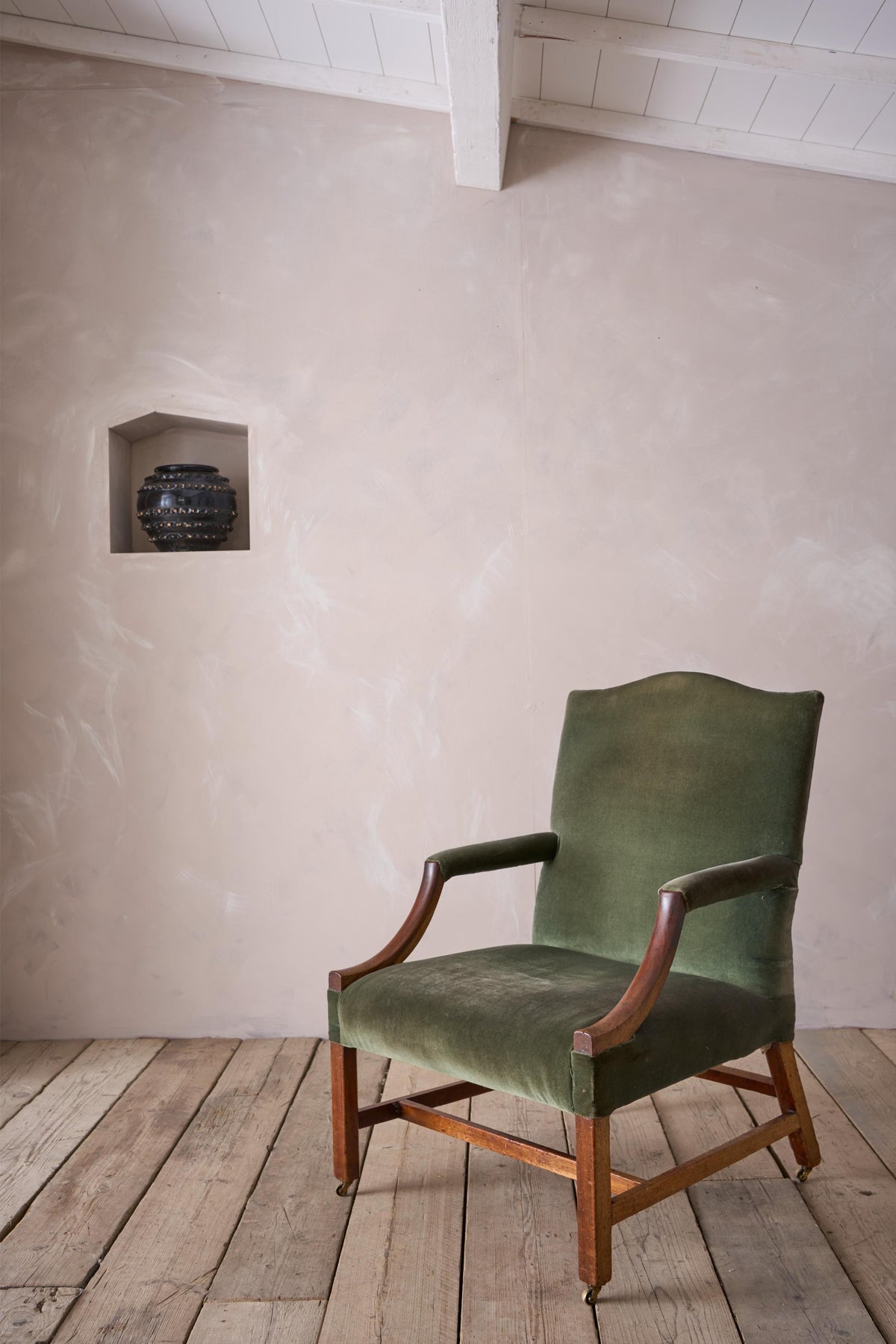 Georgian period mahogany framed Gainsborough chair - TallBoy Interiors