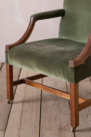 Georgian period mahogany framed Gainsborough chair - TallBoy Interiors