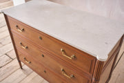 Early 20th century marble topped chest of drawers