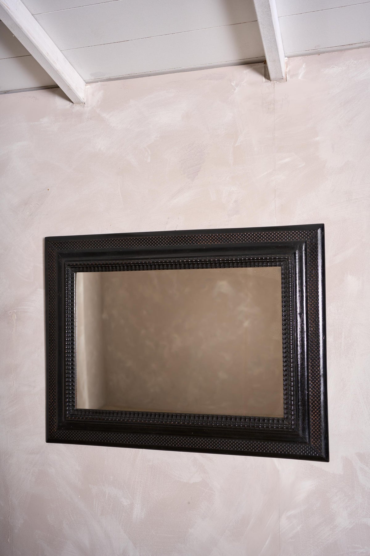 19th century Italian ebonised mirror - No4 - TallBoy Interiors