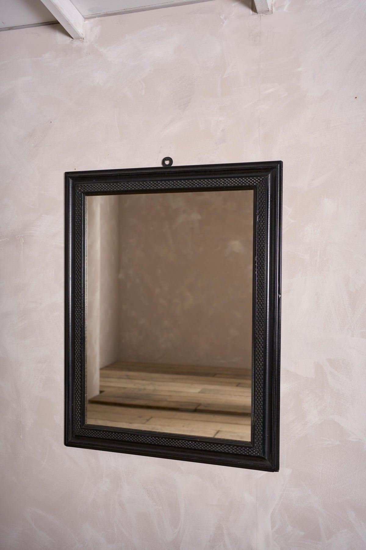 19th century Italian ebonised mirror - No5 - TallBoy Interiors