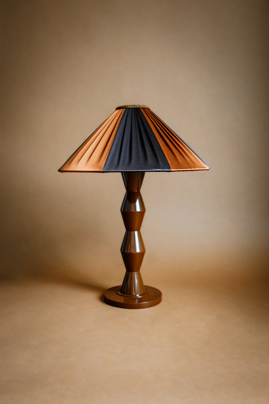 The Fitz hand-turned Wood Bronze Table Lamp - TallBoy Interiors