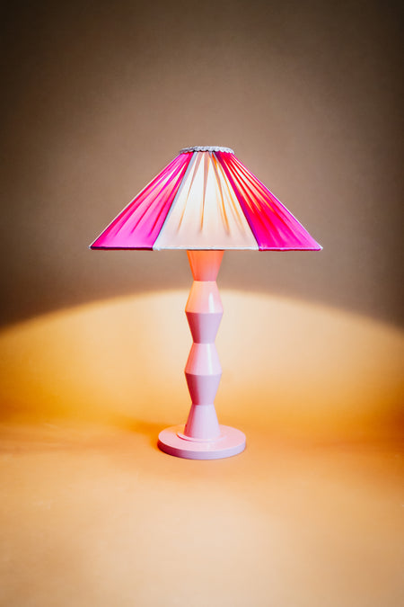 The Fitz Hand-Turned Wood Rose Table Lamp - TallBoy Interiors