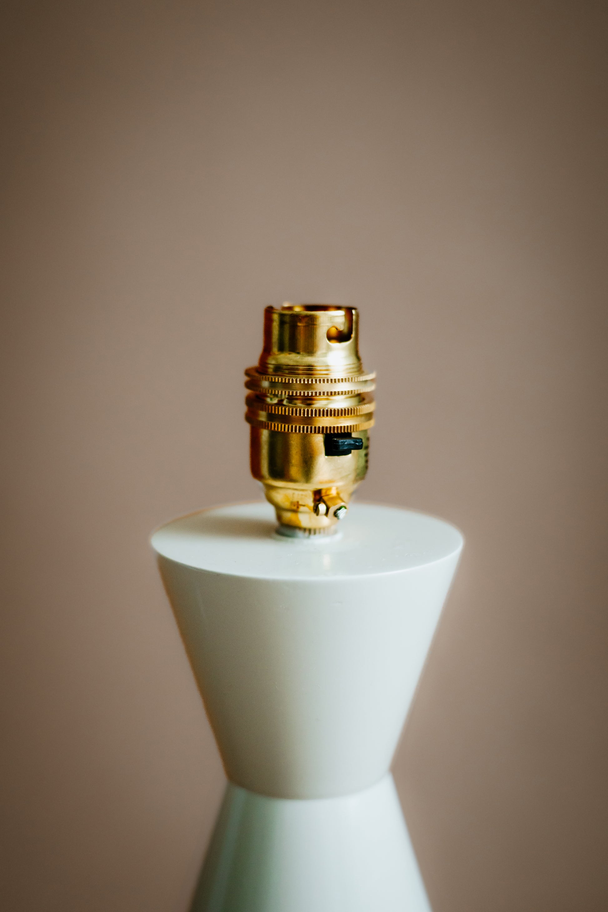 The Fitz hand-turned wood ivory lamp - TallBoy Interiors