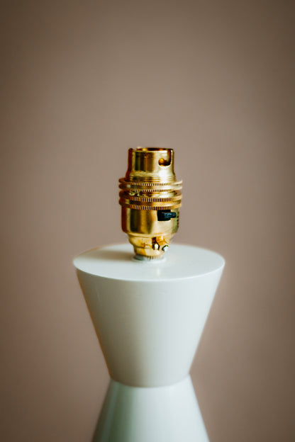 The Fitz hand-turned wood ivory lamp - TallBoy Interiors