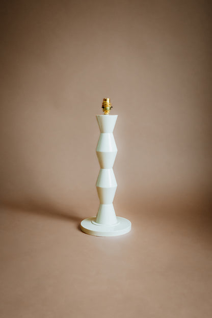 The Fitz hand-turned wood ivory lamp - TallBoy Interiors